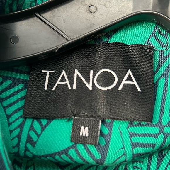 Tanoa Island wear Rayon shirt - Color Green / Navy - size M - Picture 3 of 7